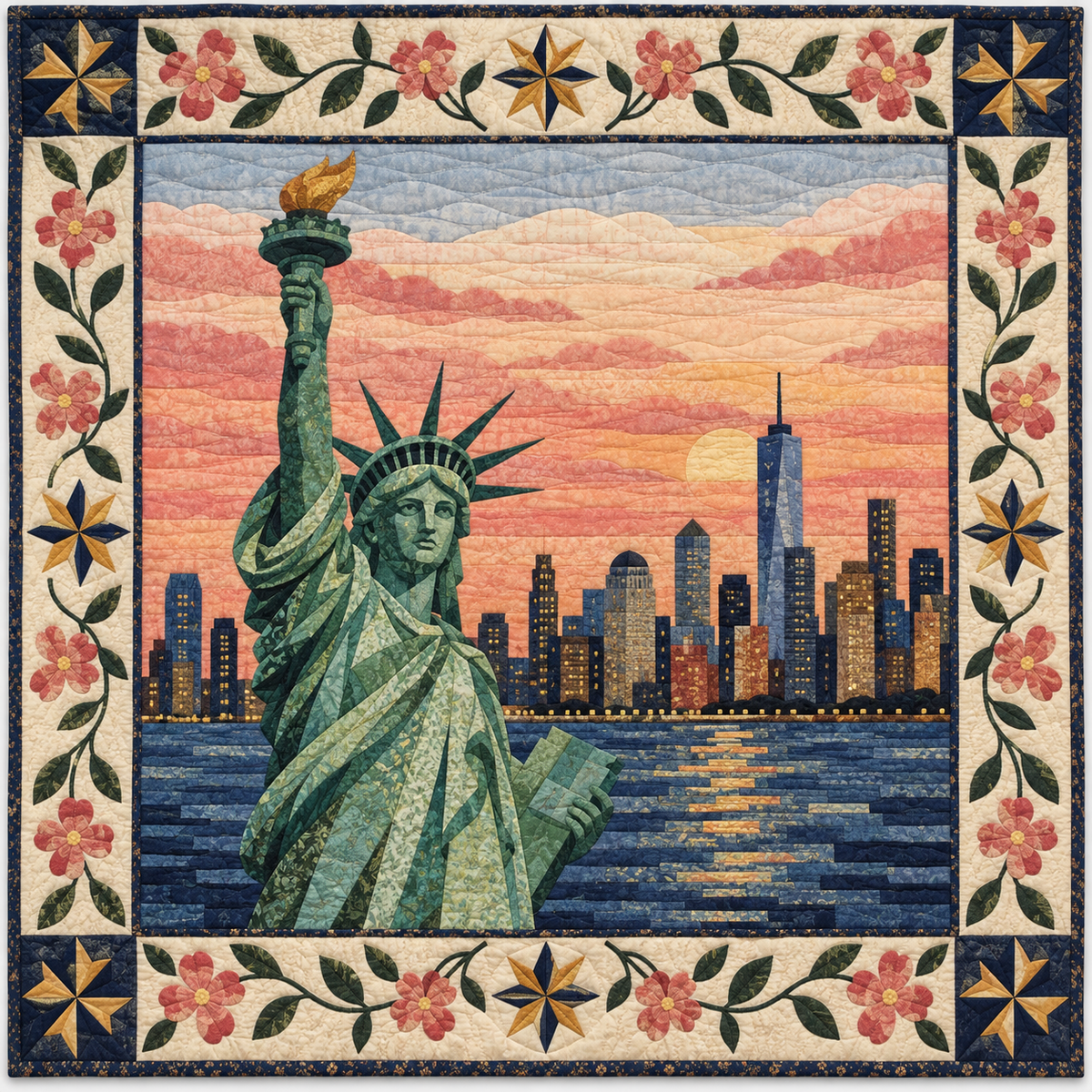 New York Liberty Lights TD181026260 Quilt Blanket