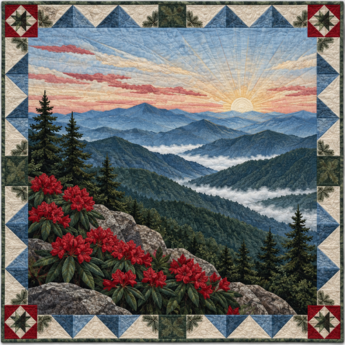 North Carolina Blue Ridge Dawn TD181026261 Quilt Blanket