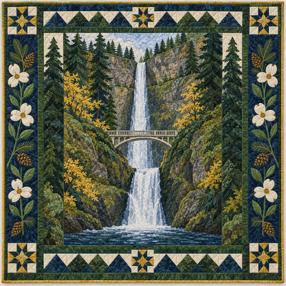 Oregon Multnomah Mist TD181026285 Quilt Blanket