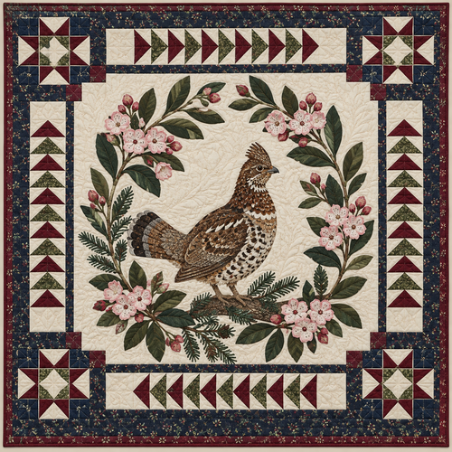 Pennsylvania Grouse And Laurel TD181026288 Quilt Blanket