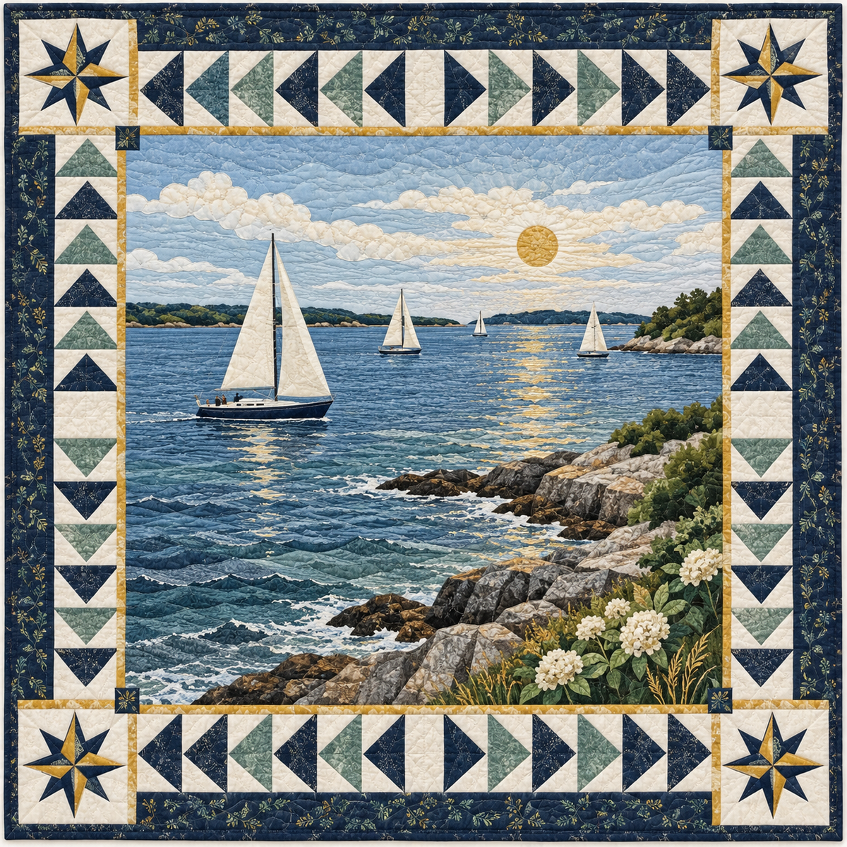 Rhode Island Narragansett Sails TD181026293 Quilt Blanket