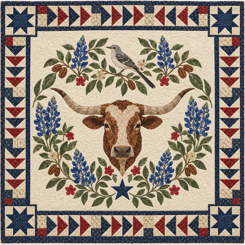 Texas Mockingbird Bluebonnets TD181026314 Quilt Blanket