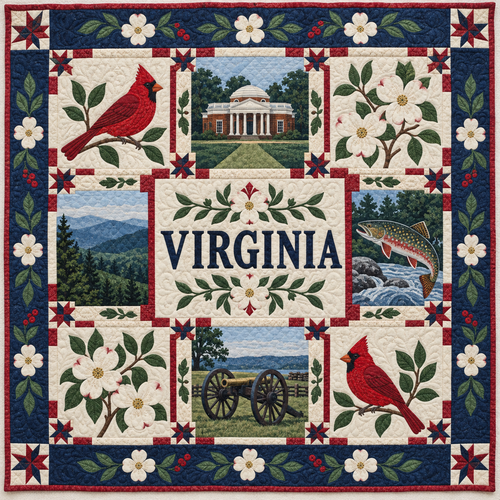 Virginia Old Dominion Heirloom TD181026329 Quilt Blanket