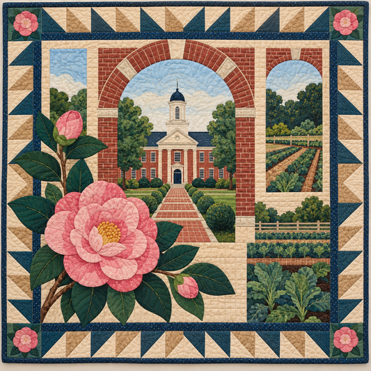 Alabama Tuskegee Garden Windows quilt blanket