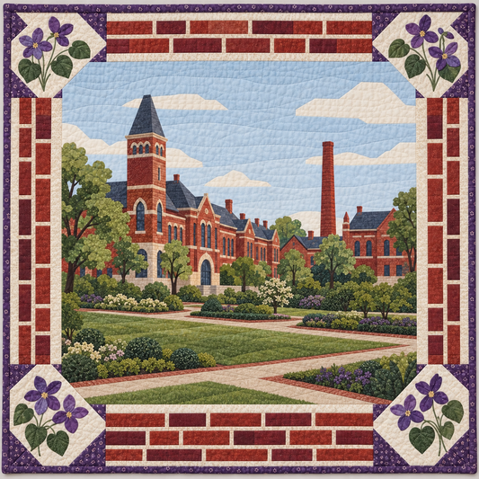 Illinois Violet Neighborhoods quilt blanket