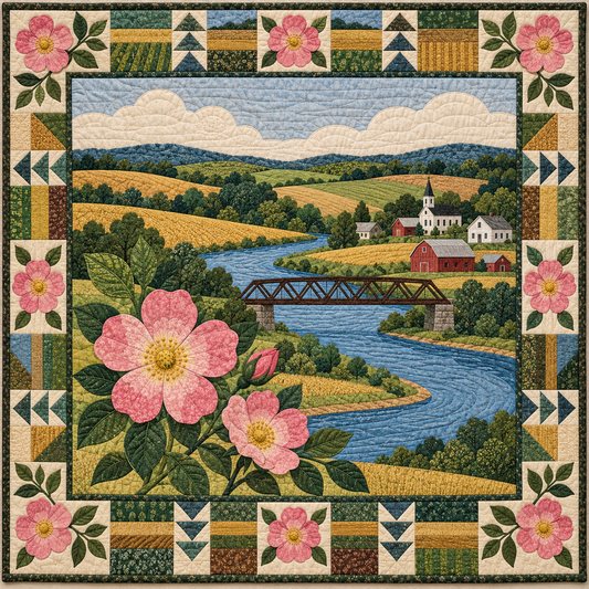 Iowa West Branch Hearth quilt blanket