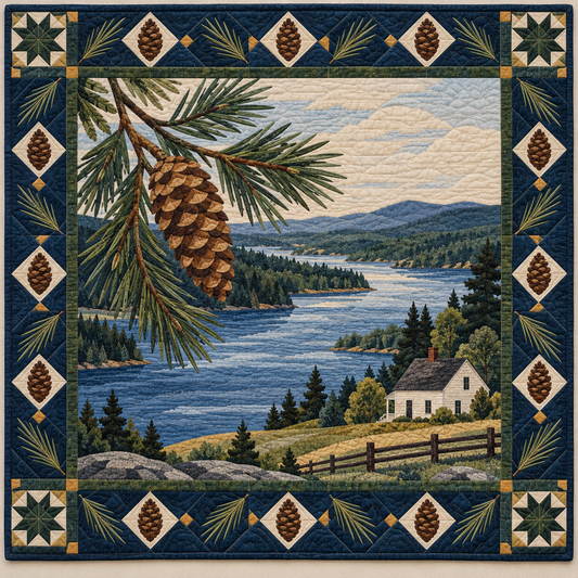 Maine St. John River Home quilt blanket