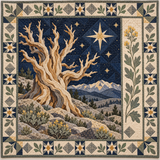 Nevada Bristlecone Nightwork quilt blanket
