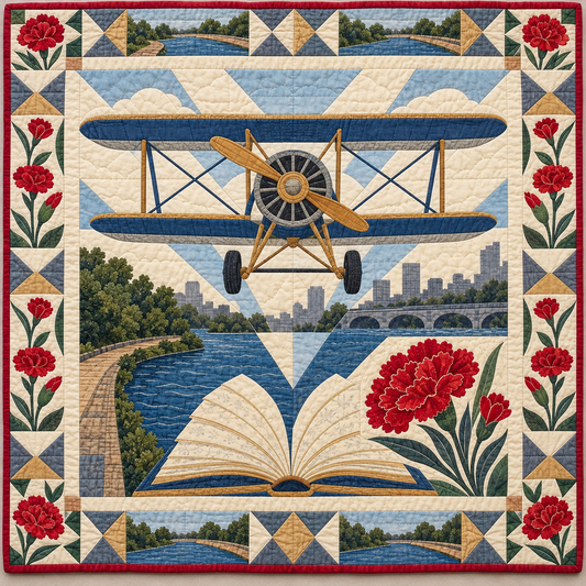 Ohio Dayton Wings and Words quilt blanket