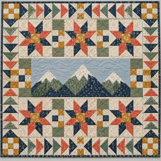 Oregon Sisters Scrappy Stars Quilt Blanket