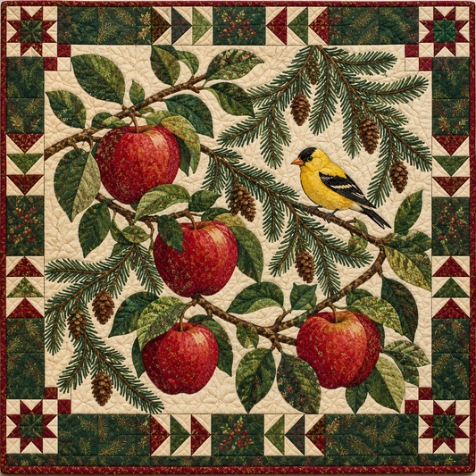 Washington Orchard and Evergreen Quilt Blanket