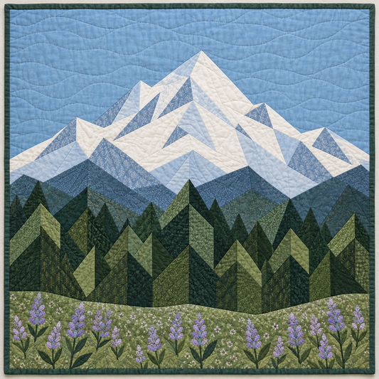 Washington Rainier Triangles Quilt Blanket