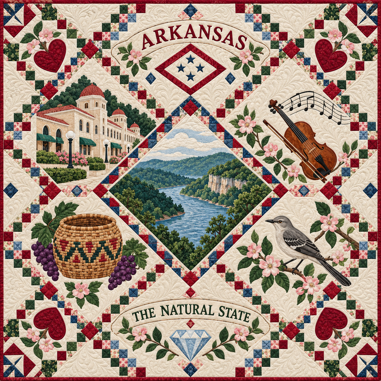 Arkansas Natural State Heritage TD251026019 Quilt Blanket – Little ...