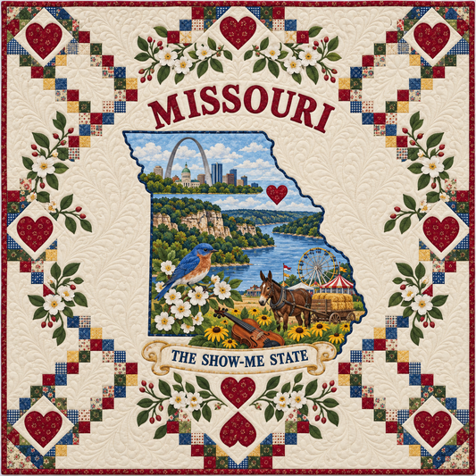 Missouri Home Map Quilt Blanket