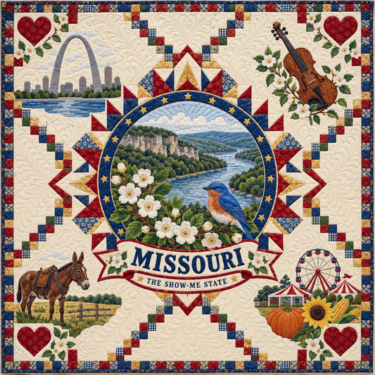 Missouri River Star Medallion Quilt Blanket
