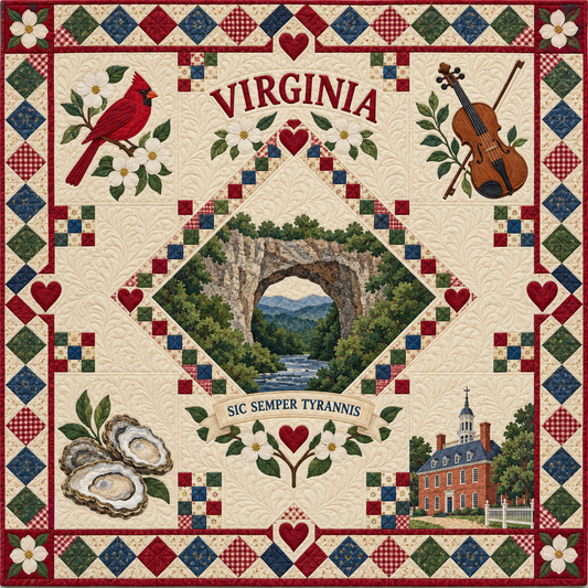 Virginia Old Dominion Heritage Quilt Blanket