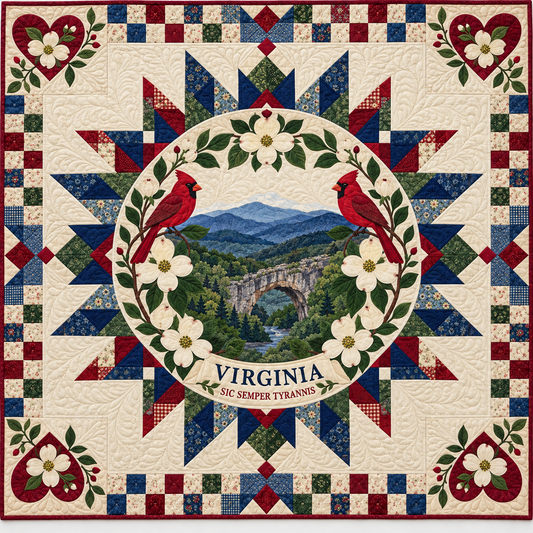 Virginia Mountain Star Medallion Quilt Blanket