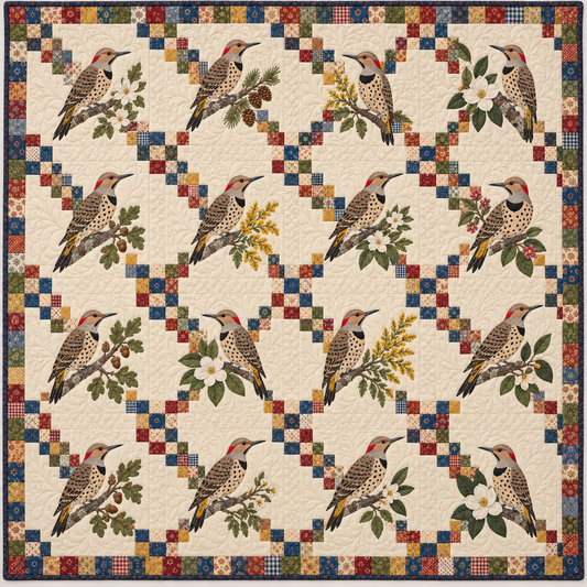 Alabama Yellowhammer Chain Quilt Blanket