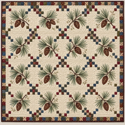 Alabama Pinecone Chain Quilt Blanket