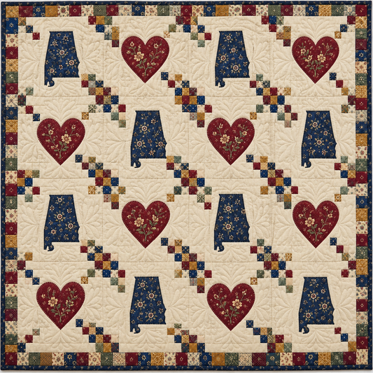 Alabama Heartland Chain Quilt Blanket