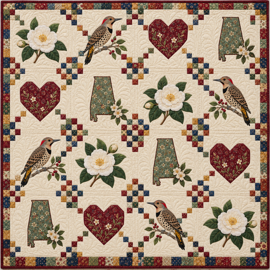 Alabama Home Sampler Quilt Blanket