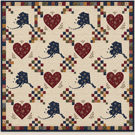 Alaska Heartland Chain Quilt Blanket