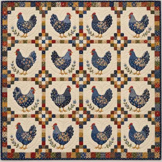 Delaware Blue Hen Chain Quilt Blanket