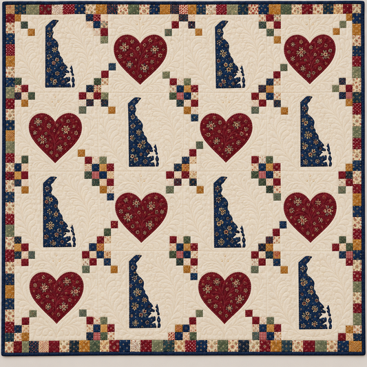 Delaware Heartland Chain Quilt Blanket