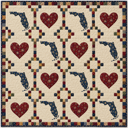 Florida Heartland Chain Quilt Blanket