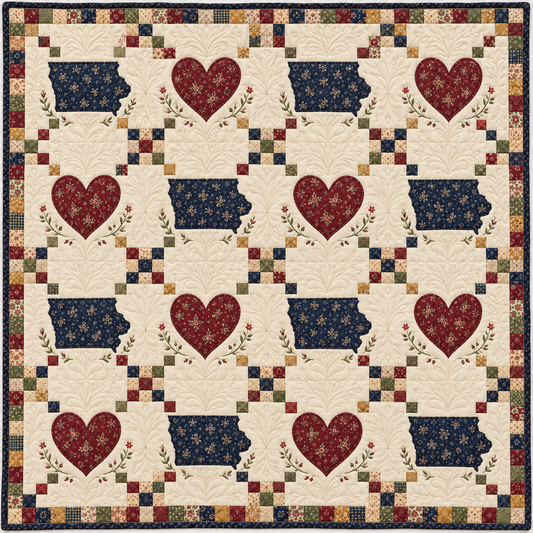 Iowa Heartland Chain Quilt Blanket