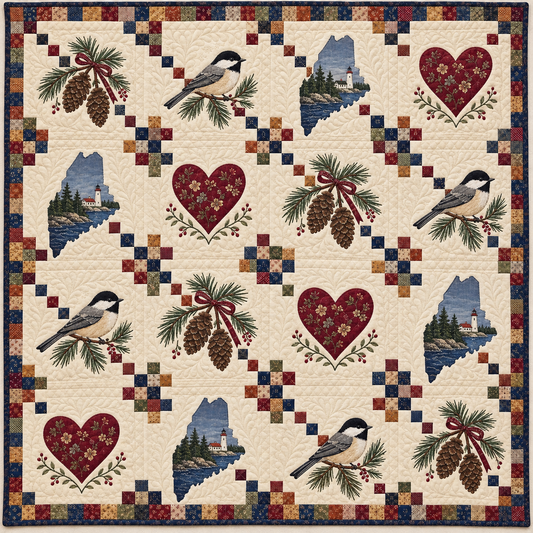 Maine Home Sampler Quilt Blanket