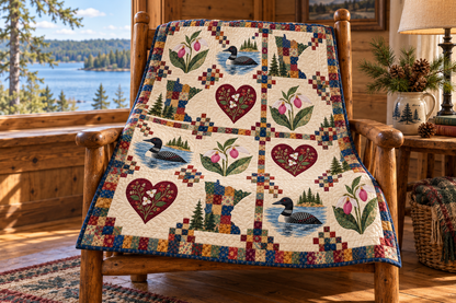 Minnesota Home Sampler TD251026415 Quilt Blanket - chair mockup