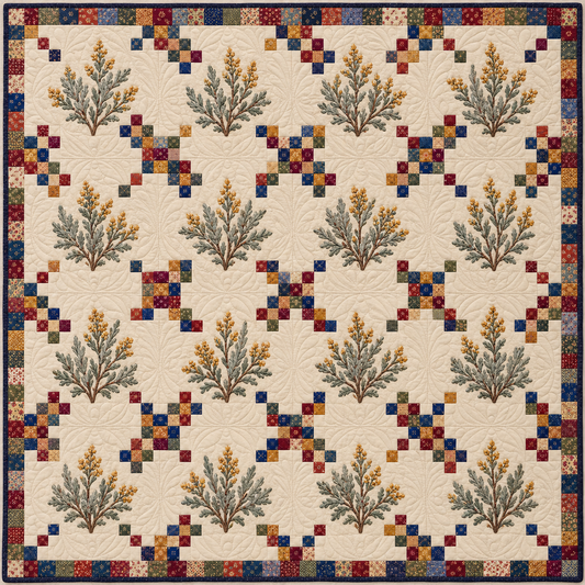 Nevada Sagebrush Chain Quilt Blanket