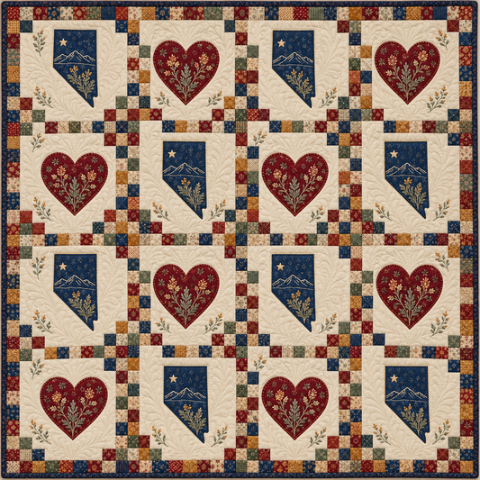 Nevada Heartland Chain Quilt Blanket