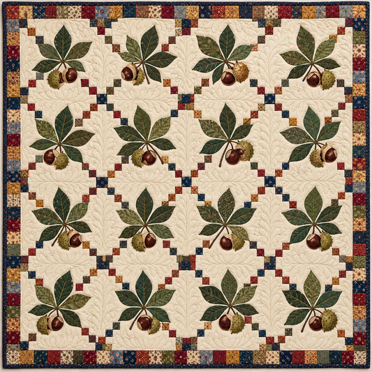 Ohio Buckeye Chain Quilt Blanket
