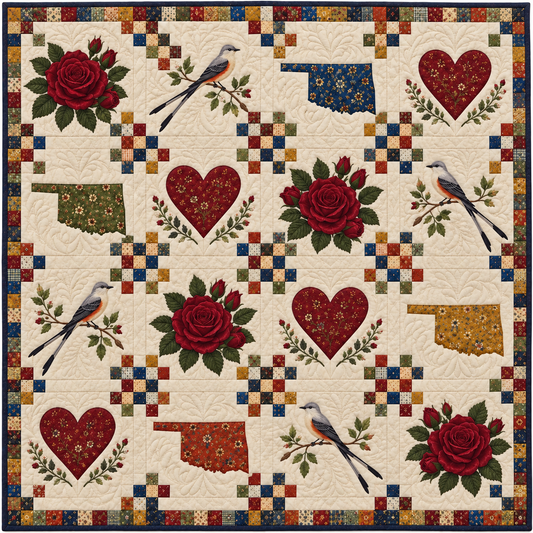 Oklahoma Home Sampler Quilt Blanket