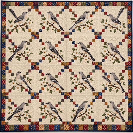 Tennessee Mockingbird Chain Quilt Blanket