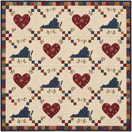 Virginia Heartland Chain Quilt Blanket
