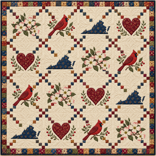 Virginia Home Sampler Quilt Blanket