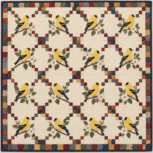 Washington Goldfinch Chain Quilt Blanket