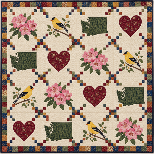 Washington Home Sampler Quilt Blanket