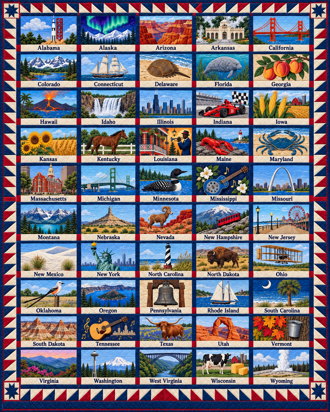 American Folk Art TD261026011 Quilt Blanket – Little Quilt House