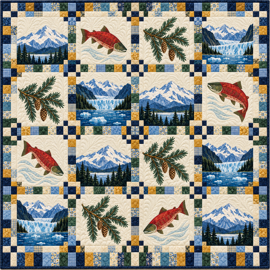 Alaska Midnight Sun Wilderness TD261026104 Quilt Blanket