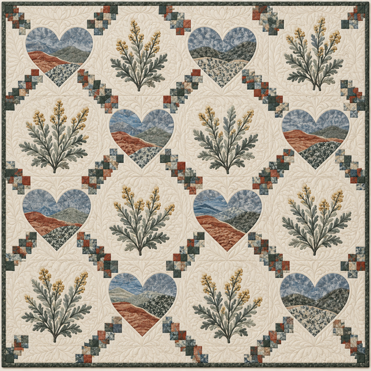 Nevada Sagebrush Heartstrings TD261026155 Quilt Blanket
