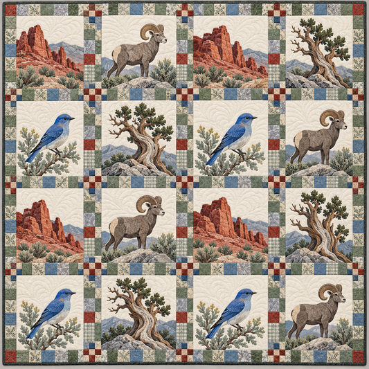 Nevada Silver Sky and Desert Stone TD261026156 Quilt Blanket