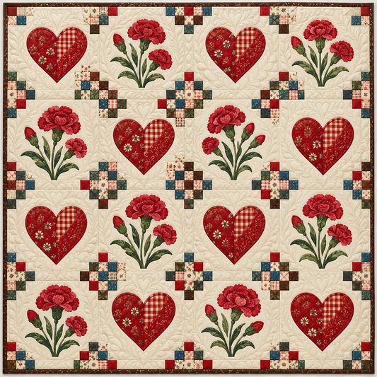 Ohio Carnation Heartstrings TD261026169 Quilt Blanket