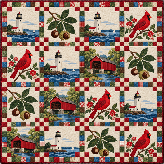 Ohio Lake Erie and Buckeye Trails TD261026170 Quilt Blanket