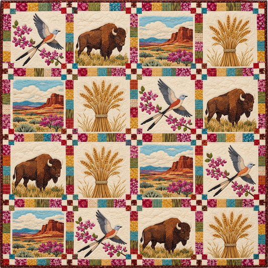Oklahoma Red Earth Prairie Song TD261026172 Quilt Blanket