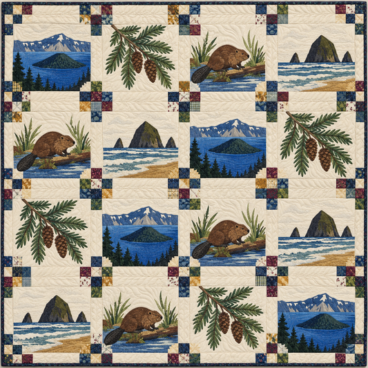 Oregon Cascade and Pacific Trail TD261026174 Quilt Blanket