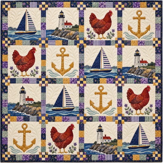 Rhode Island Newport Sail and Lighthouse TD261026178 Quilt Blanket
